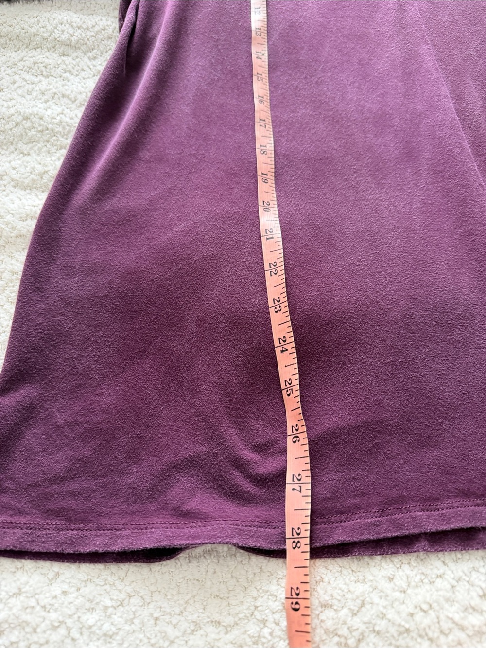 Ellen Tracy Eggplant V-Neck Long Sleeve Top / Tunic - size XL - Picture 7 of 8